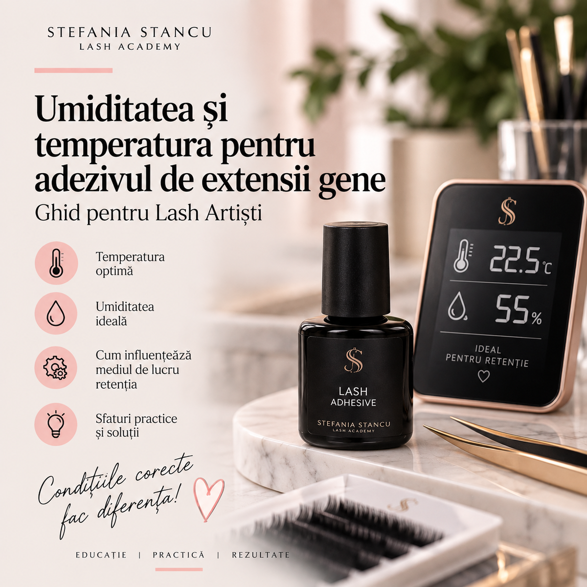 Umiditatea și temperatura pentru adezivul de extensii gene: ghid pentru Lash Artiști